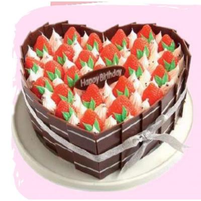 情人专属蛋糕 - 草莓爱心（提...