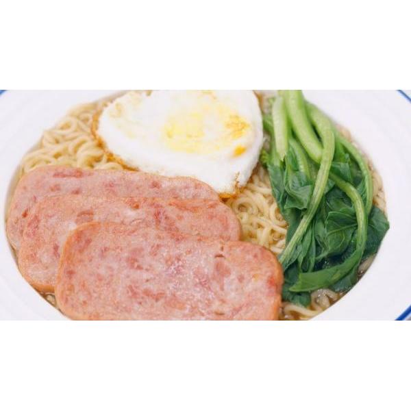 Luncheon Meat & Egg Noodle in Hong Kong Style 