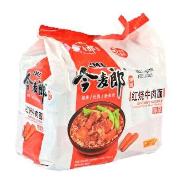 Jinmailang Instant Noodle Artificial Stew Beef Flavour 5*110g
