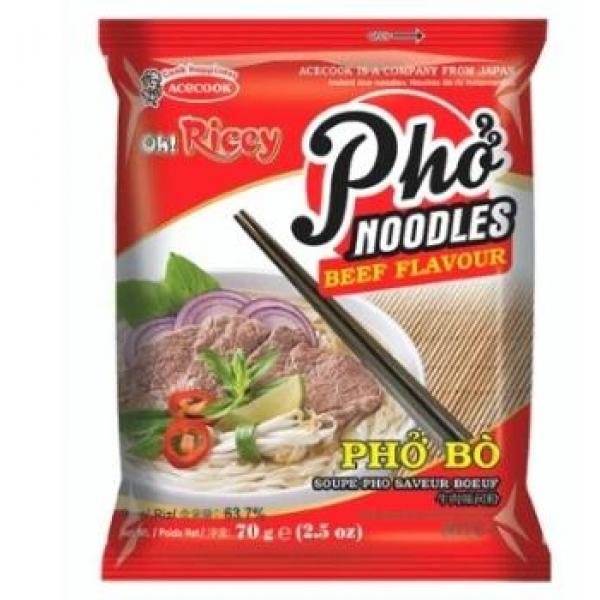 Oh! Ricey Instant Rice Noodles Beef Flavour Pho 70g 