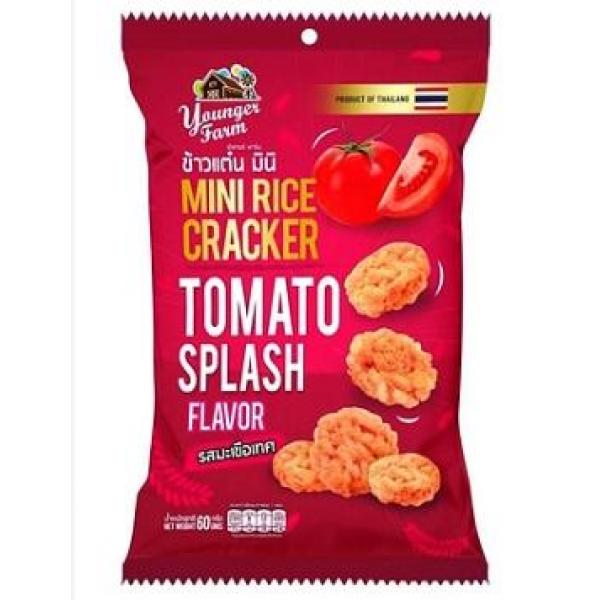 YOUNGER FARM Thai Mini Rice Crackers – Tomato Flavour