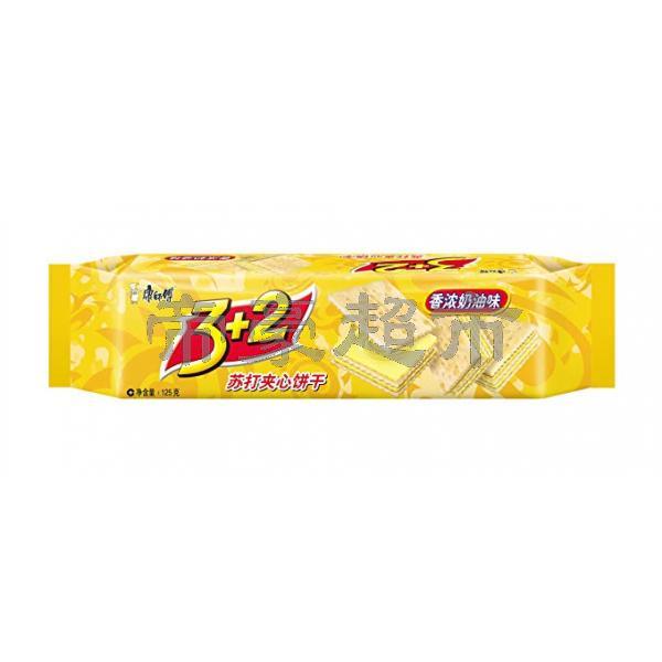 康师傅 3+2奶油苏打夹心饼 125g