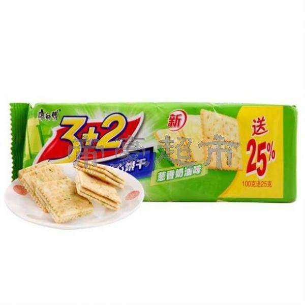 康师傅 3+2葱香奶油苏打饼 125g