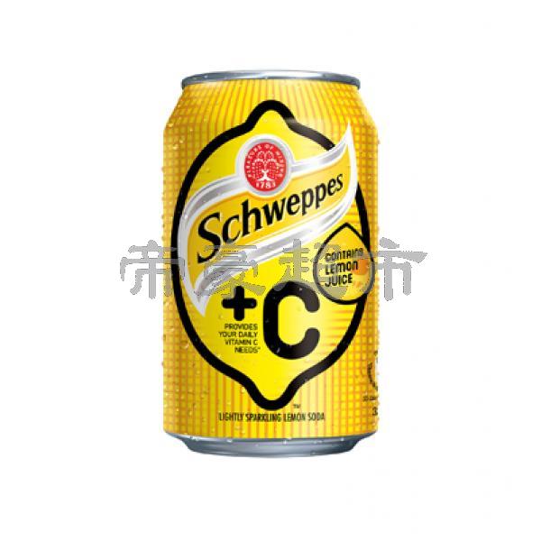 Schweppes+C 柠檬味苏打汽水 330ml