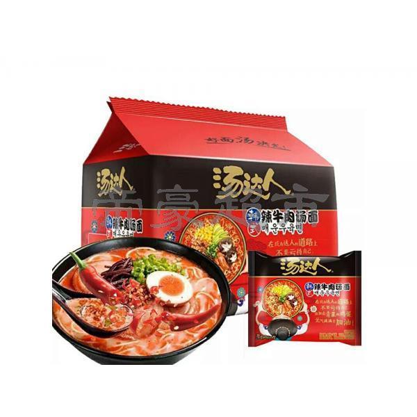 统一 汤达人 韩式辣牛肉汤面 5连包