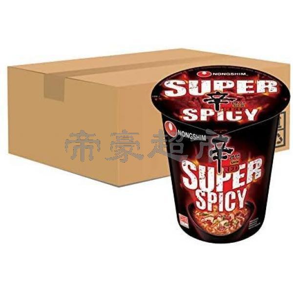 Nongshim Shin Red Ramyun Super Spicy Cup 68g (12 Cups)
