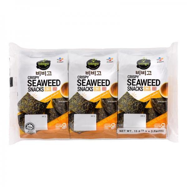 Bibigo Crispy Seaweed Snacks Original 5g*3