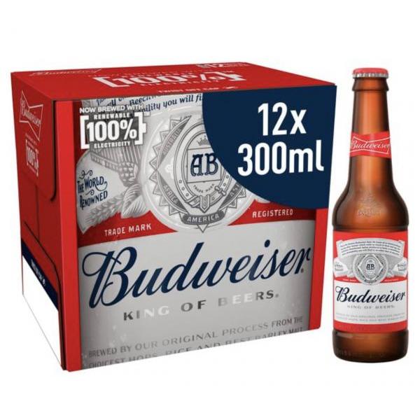 Budweiser 百威啤酒 整箱 12 x 300ml