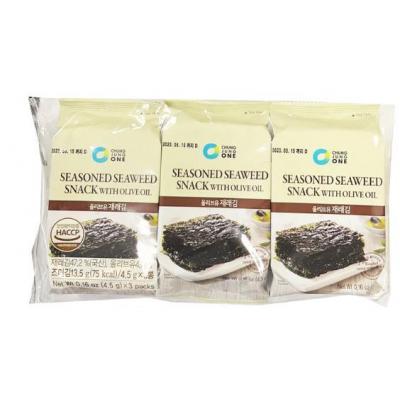 CJO 韩国橄榄油海苔 4.5g*3