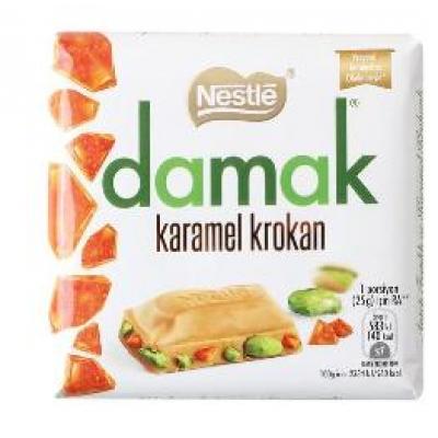 Nestle Damak karamel krokan（焦糖开心果巧克力）25g