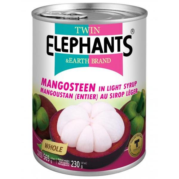 T.E Mangosteen whole in light syrup 565g