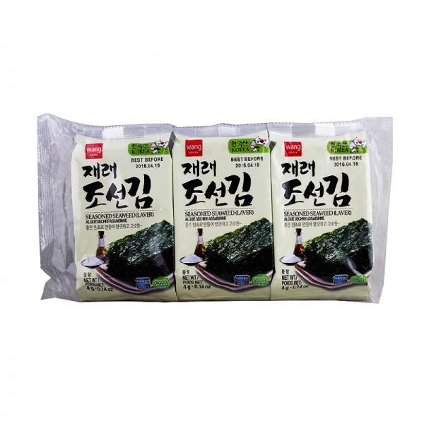 Wang Seasoned Seaweed in pack 3*4g