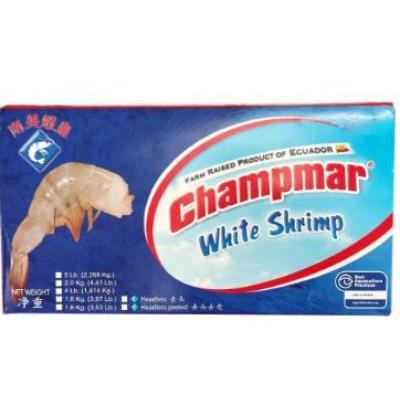 Champmar 21/25 HLSO 无头有壳白虾 1.8kg