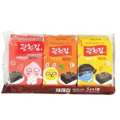 Kakao Friends Kwangcheon 韩国海苔 5gx3ea