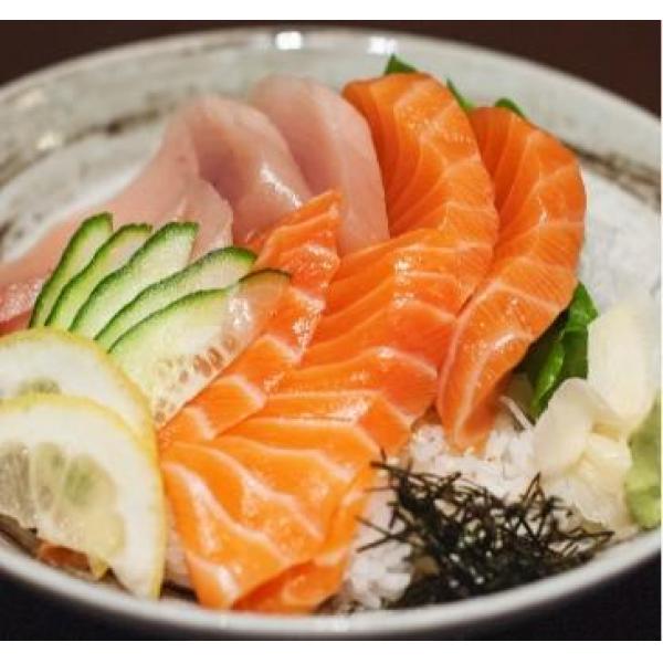 Salmon and Tuna Sashimi Don 