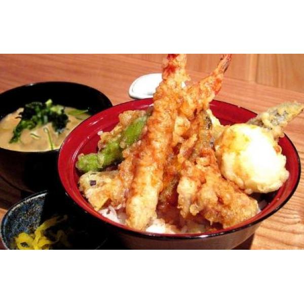 Tendon Batter king prawn& vegetable on rice 