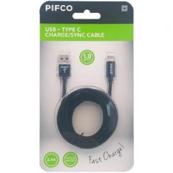 PIFCO USB- LIGTNING CARGE/SYNE CABLE 1.8M