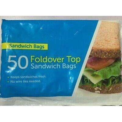50 Sandwich Bags (Foldover Top )