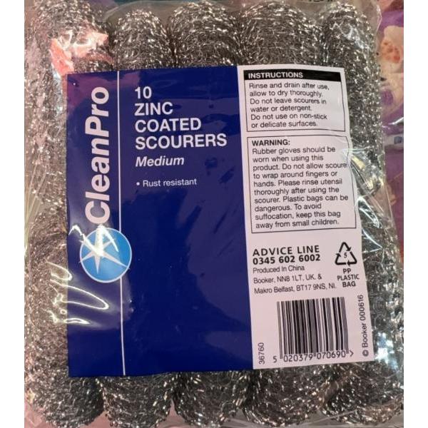 zinc coated scourers 10 pcs 