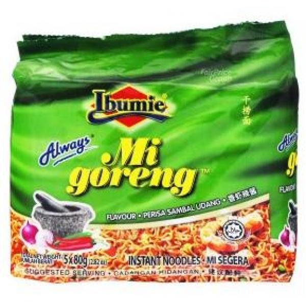 Ibumie Mi Goreng Instant Noodles - Sambal Udang 5 x 80g