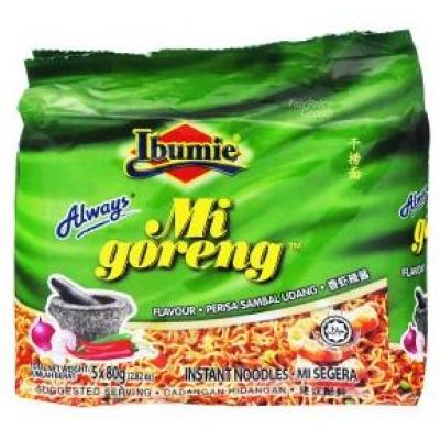 Ibumie Mi Goreng Instant Noodles - Sambal Udang 5 x 80g