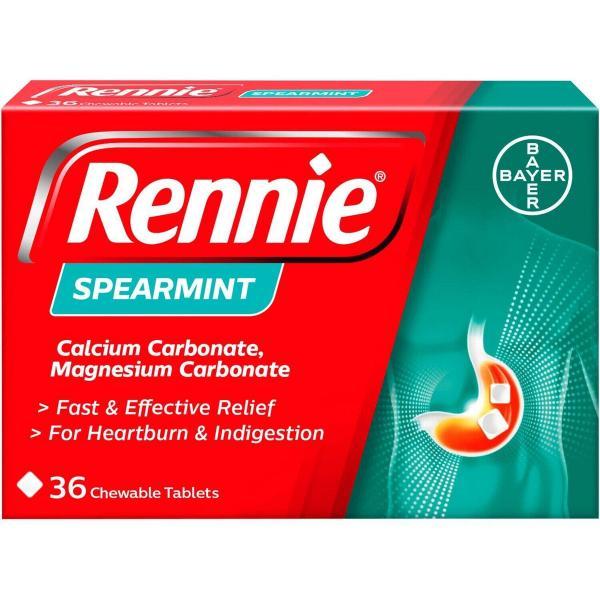 Rennie Spearmint Flavour - 36 Tablets