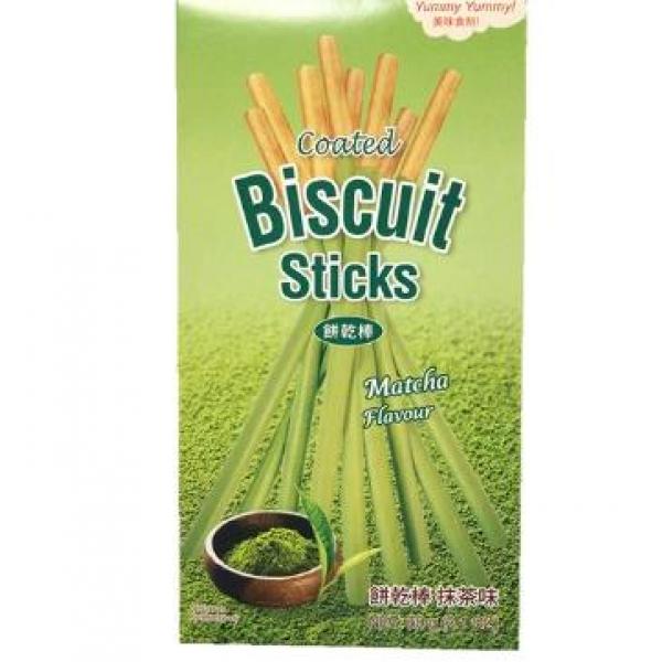 Coated Biscuit Stick Matcha 60g