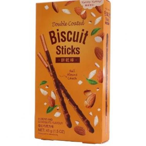 Coated Biscuit Stick Almond Chocolate 40g