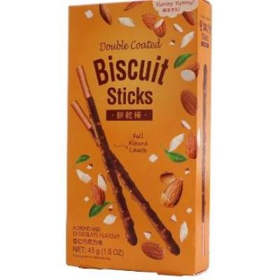 Coated Biscuit Stick Almond Chocolate 40g