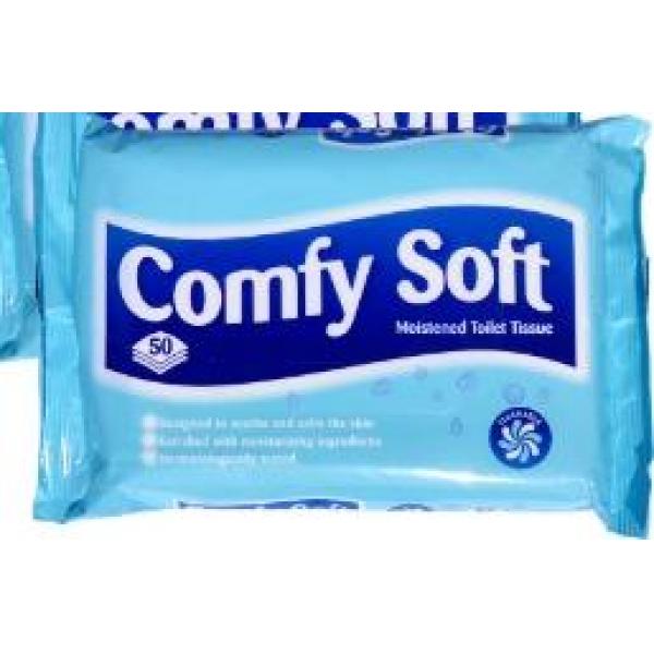 Comfy soft mositened toilet tissue 50's