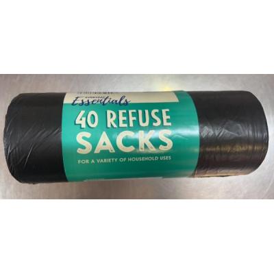 40 refuse sacks 