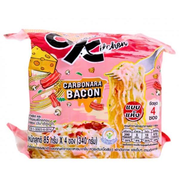 Mama Oriental Kitchen Carbonara Bacon Instant Noodles - 85gx4