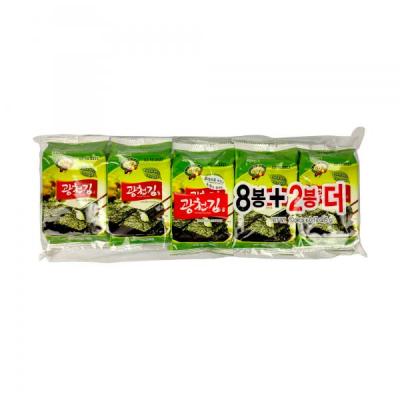 Kwangcheonkim Seasoned Seaweed Olive Oil & Green Tea Dosirak 5gx9