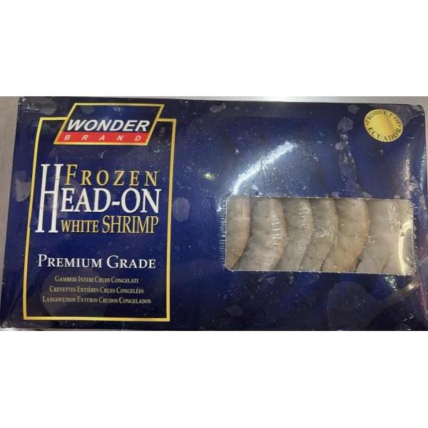 Wonder Brand head on white shrimp 1kg 