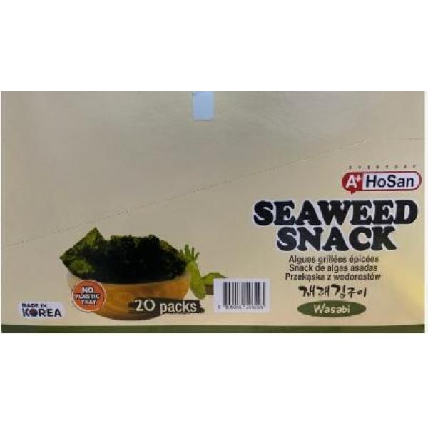 A+ roasted seasoned seaweed snack wasabi 20x4g