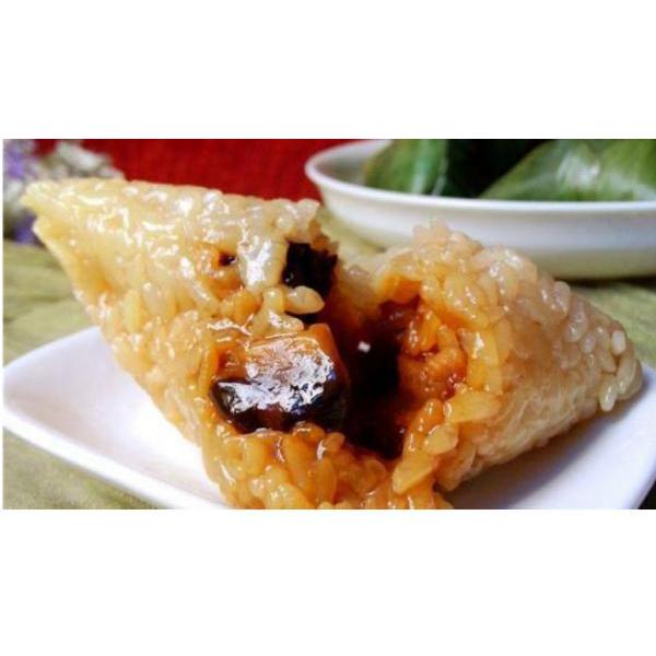 Mushroom salted egg yolk chinese sausage zongzi 