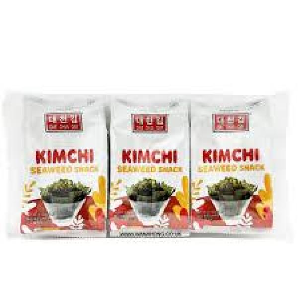 Daechun seaweed snack kimchi flavour 3 pack 