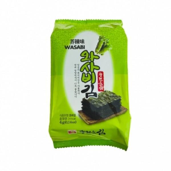 KWANGCHEON WASABI FLAVOURED SEAWEED 4g