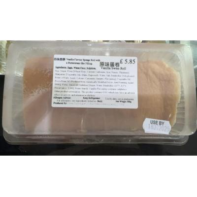 Fresh vanilla Swiss roll