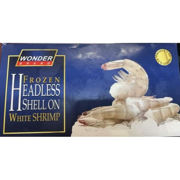 Wonder headless shell on white shrimp 21/25 