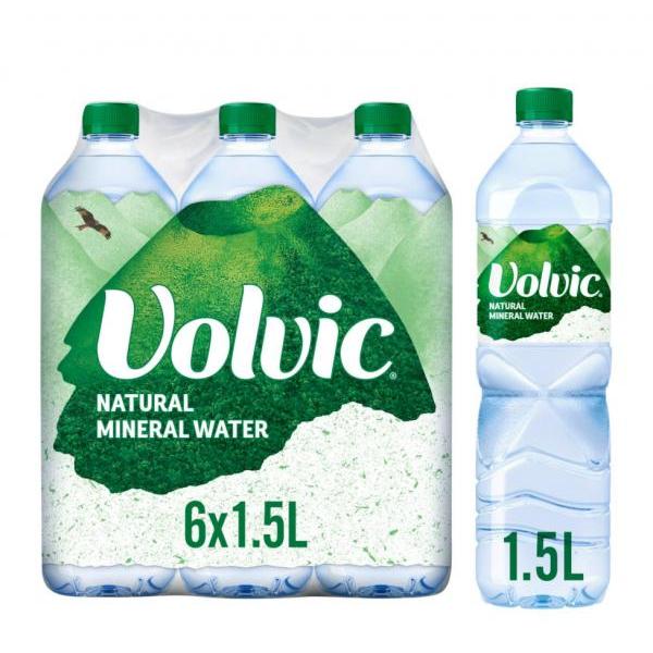 Volvic Natural Bottled Mineral Still Water 6x1.5L