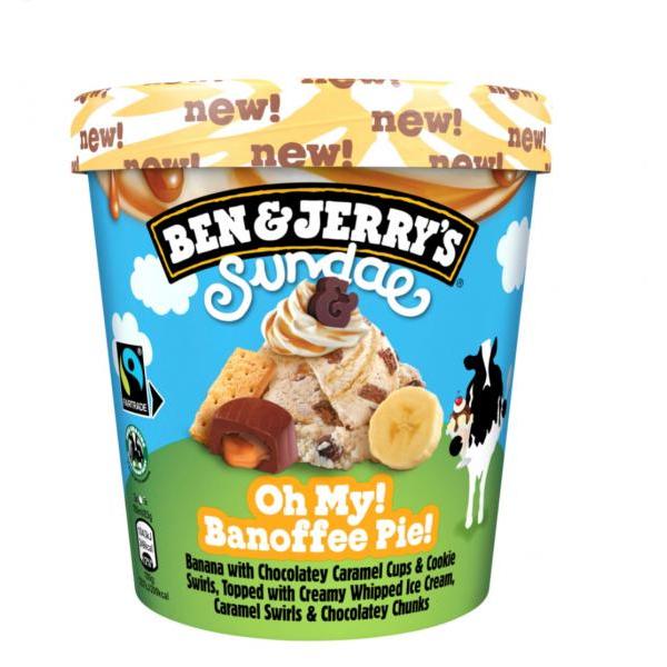 Ben & Jerry's Sundae Oh My! Banoffee Pie! Ice Cream Tub 427ml
