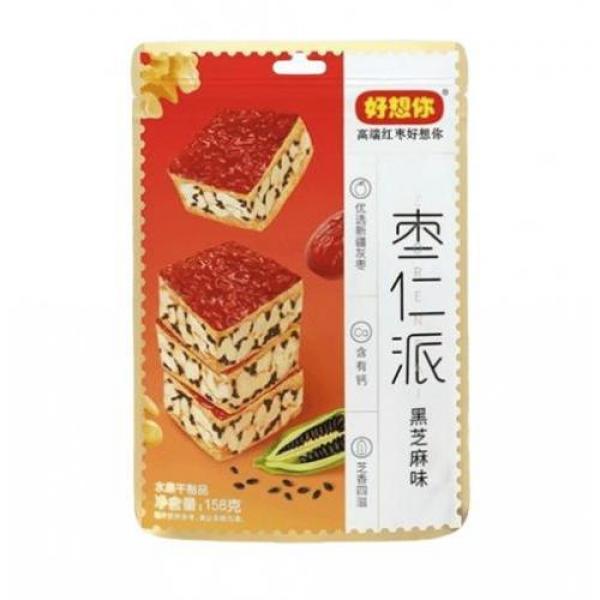 HXN Black Sesame flavour red date & walnut pie snack 158g