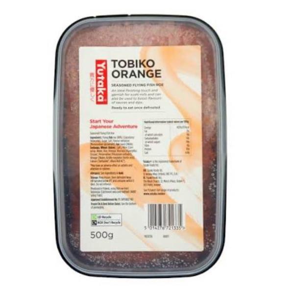 Yutaka Tobiko Orange Seasoned Flying Fish Roe 500g