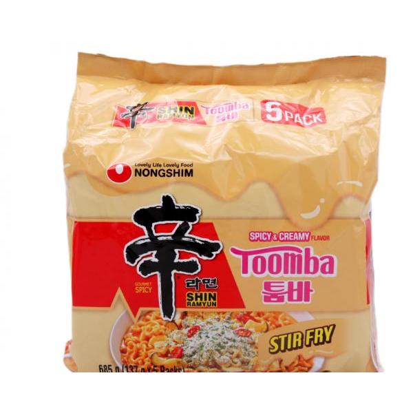 Nongshim Shin Ramyun Stir Fry Toomba (Spicy & Creamy Flavour) 137gx5
