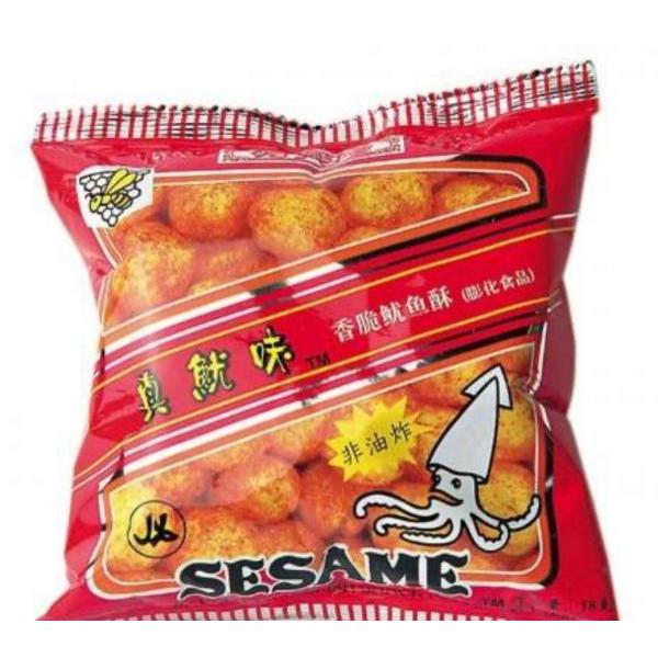 SHL Sesame Cuttlefish puffs bouns pack 14g