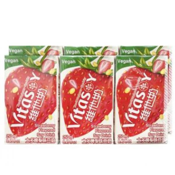 Vita Strawberry Soy Drink 250ml x 6