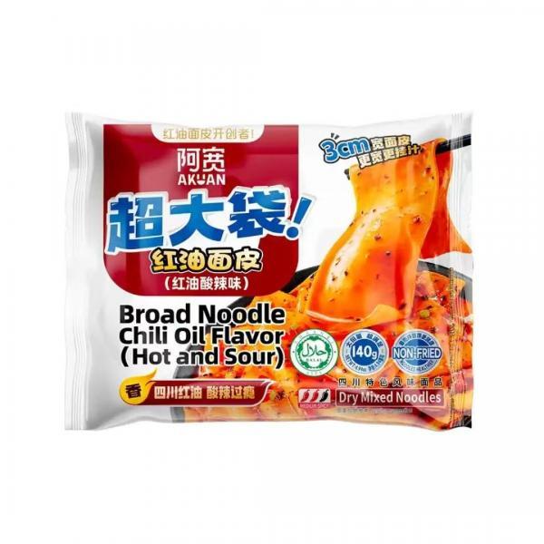 ak broad noodle(big bag)sour&hot 140g
