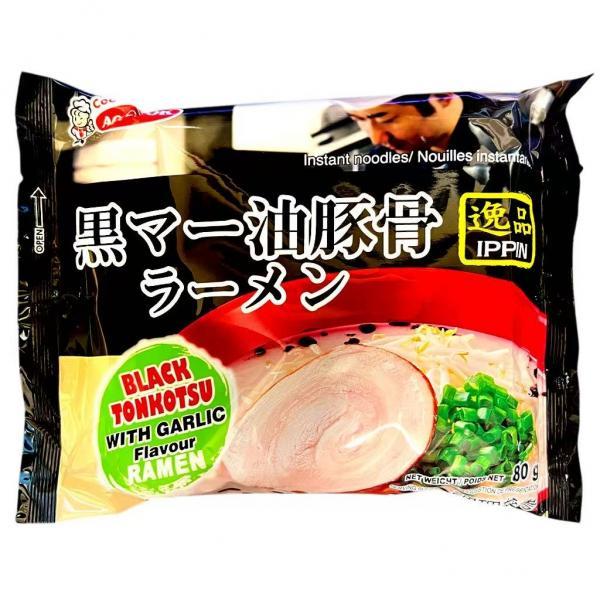 Acecook ippin ins noodles bag black tonkotsu flavour 80g
