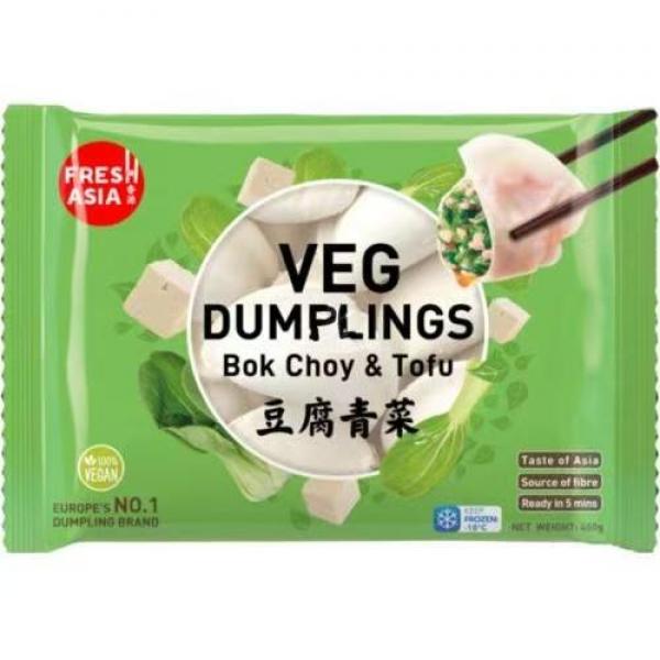 freshasia bok choy&tofu dumplings 450g